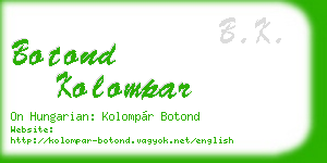botond kolompar business card